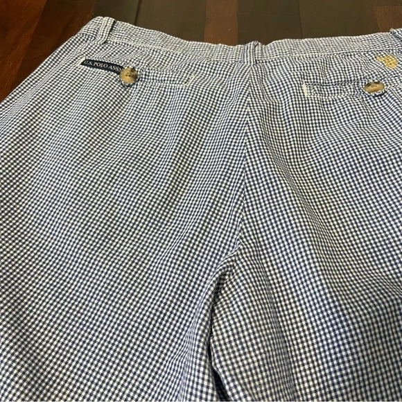 U.S. Polo Assn. Blue And White Checkered Plaid Shorts Men’s Size 34 Prep Dressy - Picture 5 of 7